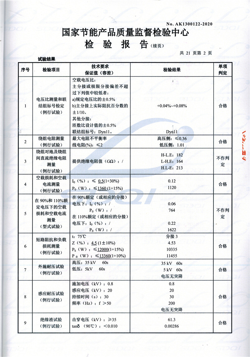 高低压试验报告-S11-1250玉龙玉龙玉龙油浸式变压器-2.jpg